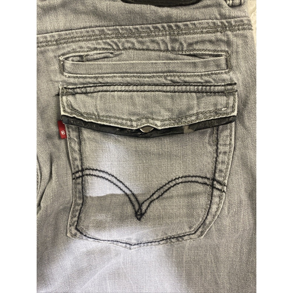 Levi's 514 Grey Straight Denim Jeans Men's Size 36x34 - Picture 7 of 8